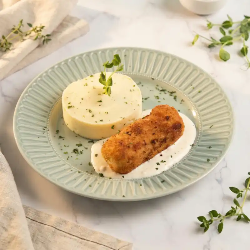 Cordon Bleu with potato purée 🍴 Traditional flavour from France.